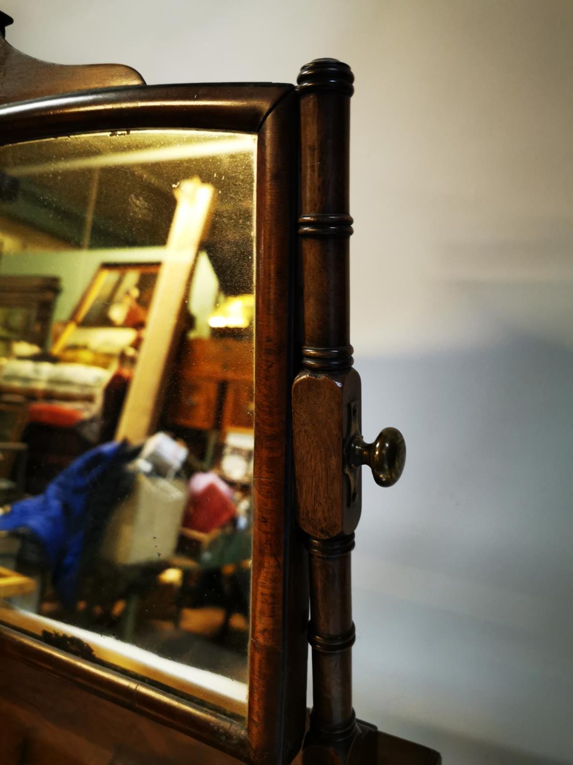 Early 19th C. mahogany dressing table mirror. - Image 3 of 5