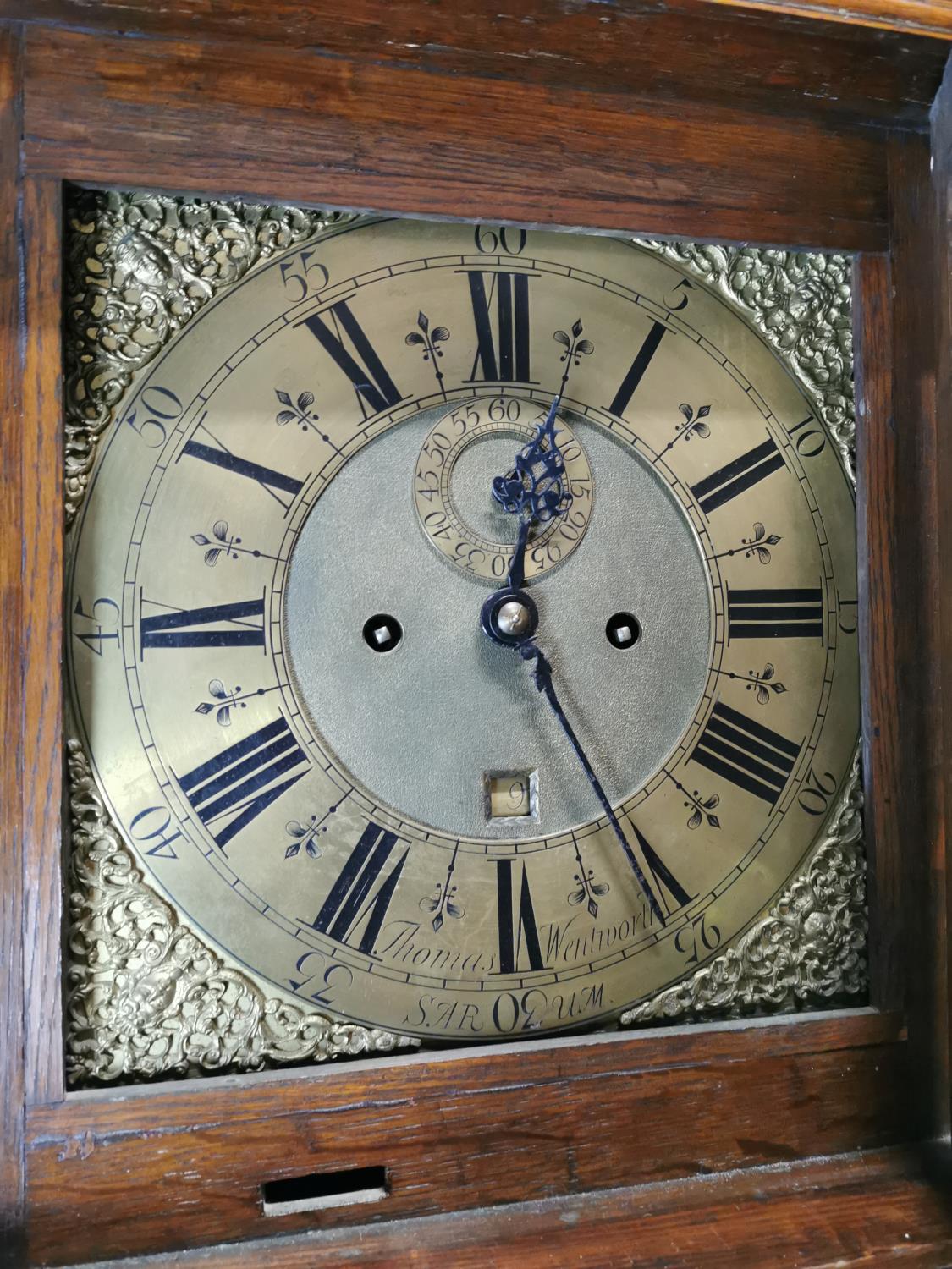 Georgian mahogany and oak Grandfather clock - Image 4 of 9