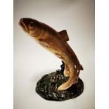 Early 20th C. ceramic Beswick Salmon.