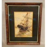 19th C. watercolour Maritime scene.