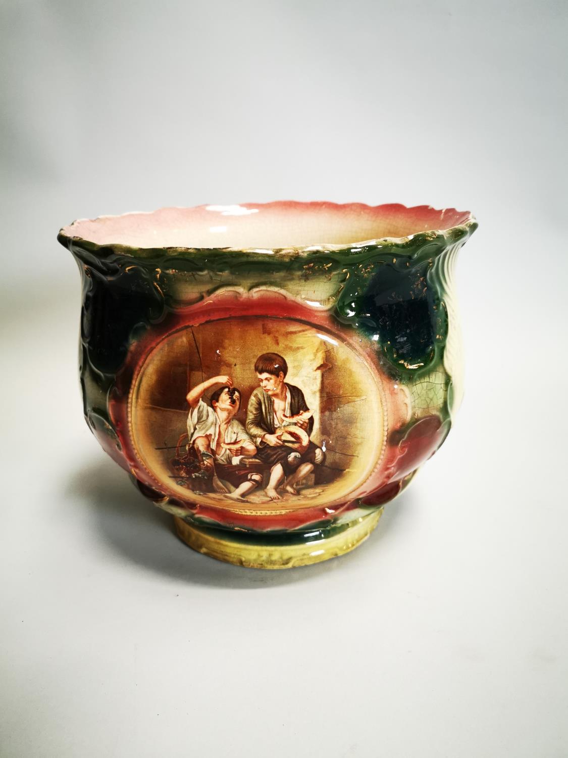 19th C. ceramic Jardiniere