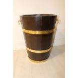 Mahogany log bucket.