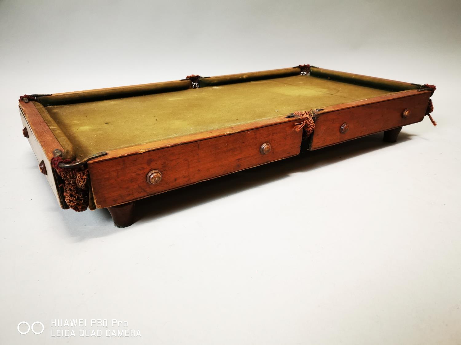 Edwardian miniature Snooker table.