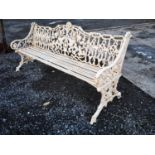 Good quality cast iron garden bench