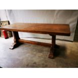Oak refectory table.