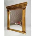 Gilt wall mirror in the Empire style.