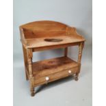 19th C. stripped pine wash stand.