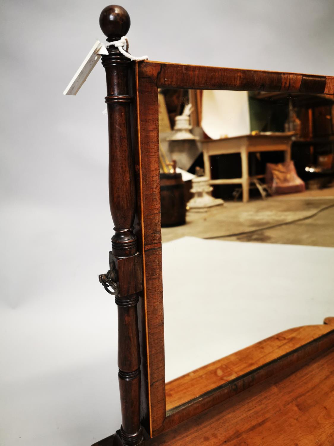Georgian mahogany dressing table mirror. - Image 3 of 4