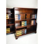 Pair of Victorian mahogany waterfall bookcase.