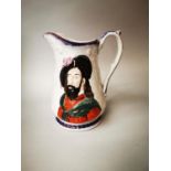 19th C. Giuseppe Garibaldi ceramic jug.