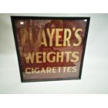 Rare Player's Weights Cigarettes showcard.