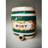 19th C. Ceramic Port dispenser.