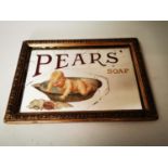 Pear's Soap pictorial advertising mirror.