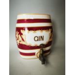 Early 20th C. ceramic Gin dispenser.