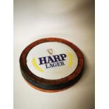 Harp Lager advertising mirror.