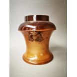 19th. C. stoneware tobacco jar.