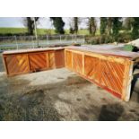 Pine L- Shaped shop counter.