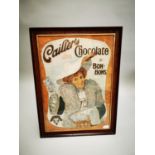 Cailler's Chocolates advertising showcard.