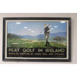 Play Golf In Ireland advertising print.