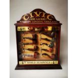 Civic Pipes advertising display cabinet.