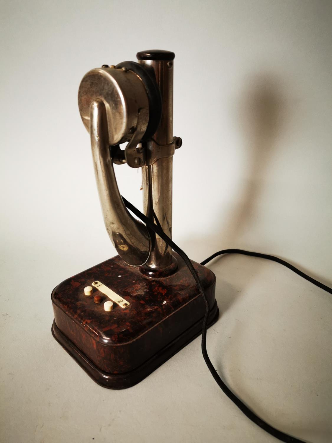 20th C. chrome and Bakelite telephone. - Image 2 of 2