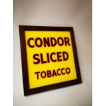 Condor Sliced Tobacco advertising sign.