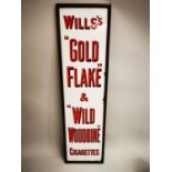 Will's Gold Flake Cigarettes advertising sign.