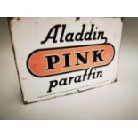 Aladdin Pink Paraffin advertising sign.
