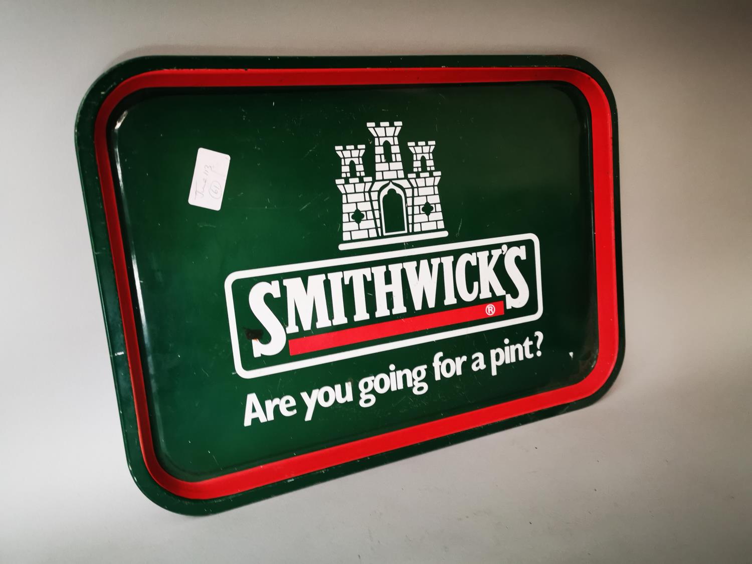 Smithwick's tinplate drinks advertising tray.