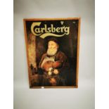 Carlsberg framed advertising print.