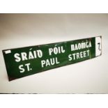 St Paul Street enamel sign.