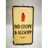 Ind Coope & Allsopp alloy advertising sign.