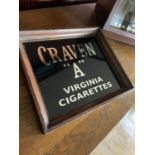 Craven A Virginia Cigarettes glass advertisement