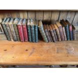 Selection of leather bound books.