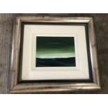 Oil on board in silver frame, signed W 50 H 46