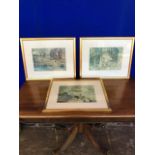 Set of 3 colour prints, after Russell Flint W 54 H 44