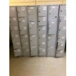 Six metal storage lockers W 178 H 188 D 46