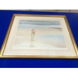 Lydia on the Sands, coloured print after Russell Flint 833/850 bearing official stamp W 93 H 77