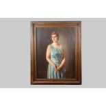 Very fine Edwardian portrait of a young lady signed and dated 1929 W 116 H 150. Provenance: