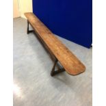 Fine 18th Century ash bench W 273 H 53 D 44