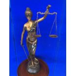 Art Nouveau style bronze figure of Justice W 40 H 80