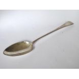 Plain George III Old English pattern silver serving spoon. London 1815. Maker: T.Barker. 11 3/4'