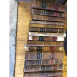 Collection of 30 leather bound books.