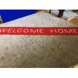 Welcome Home Banner: Flew on the commodores yacht of the Royal St Georges Yacht club, Kingston W 410
