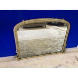 Victorian arched top gilt mirror W 140 H 92