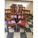 Set of 10 solid stained restaurant chairs with reinforced structure W 40 H 104 D 48