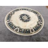 Circular rug with floral decoration 180 Diameter