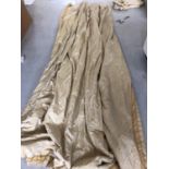 Two pairs of silk curtains with pelmet cover W 280 H 385