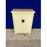 Asian design painted 2 door cabinet W 54 H 60 D 40