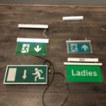 Collection of exit & emergency signs.